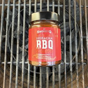 SmokeyQ bulls head sriracha BBQ sauce